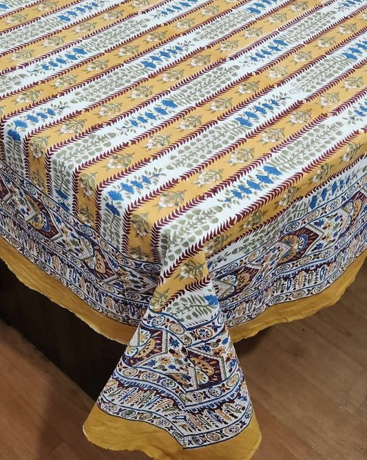 Hand Block Printed Cotton Table Cloth