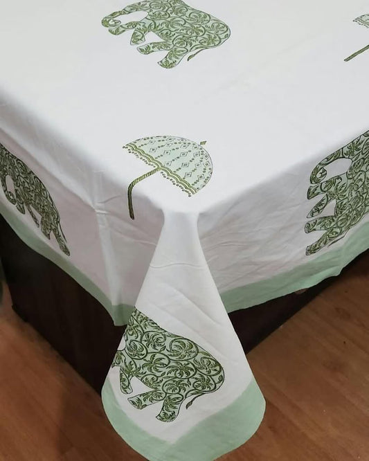 Hand Block Printed Cotton Table Cloth