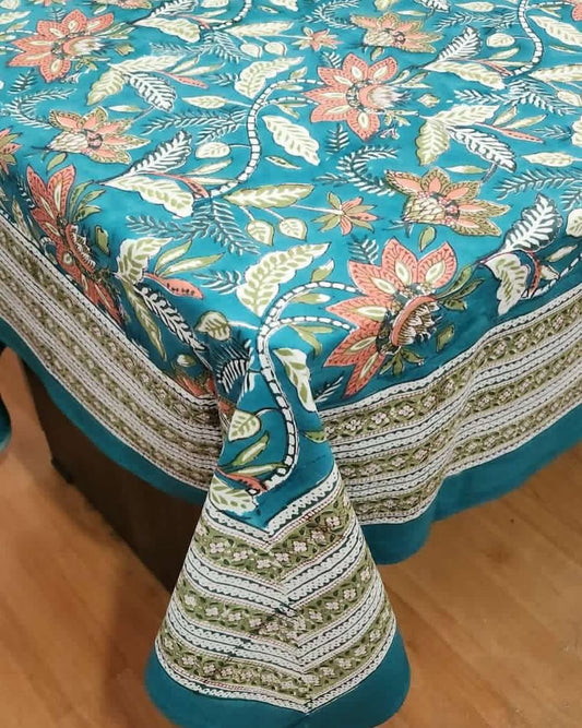 Hand Block Printed Cotton Table Cloth