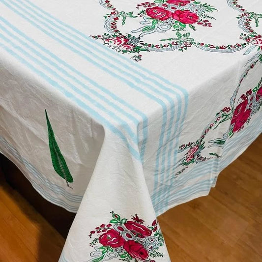 Hand Block Printed Cotton Table Cloth