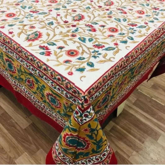 Hand Block Printed Cotton Table Cloth