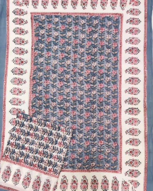 Hand Block Printed Cotton Bed Sheet